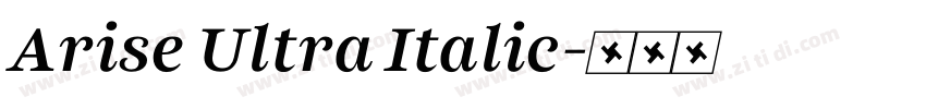 Arise Ultra Italic字体转换